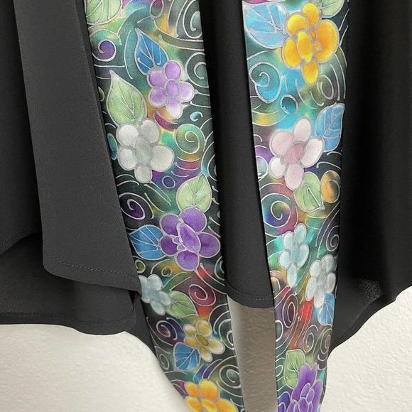 Invisible World Alaska Womens Kimono Jacket Hand Painted Silk Polyester Large - Picture 14 of 14